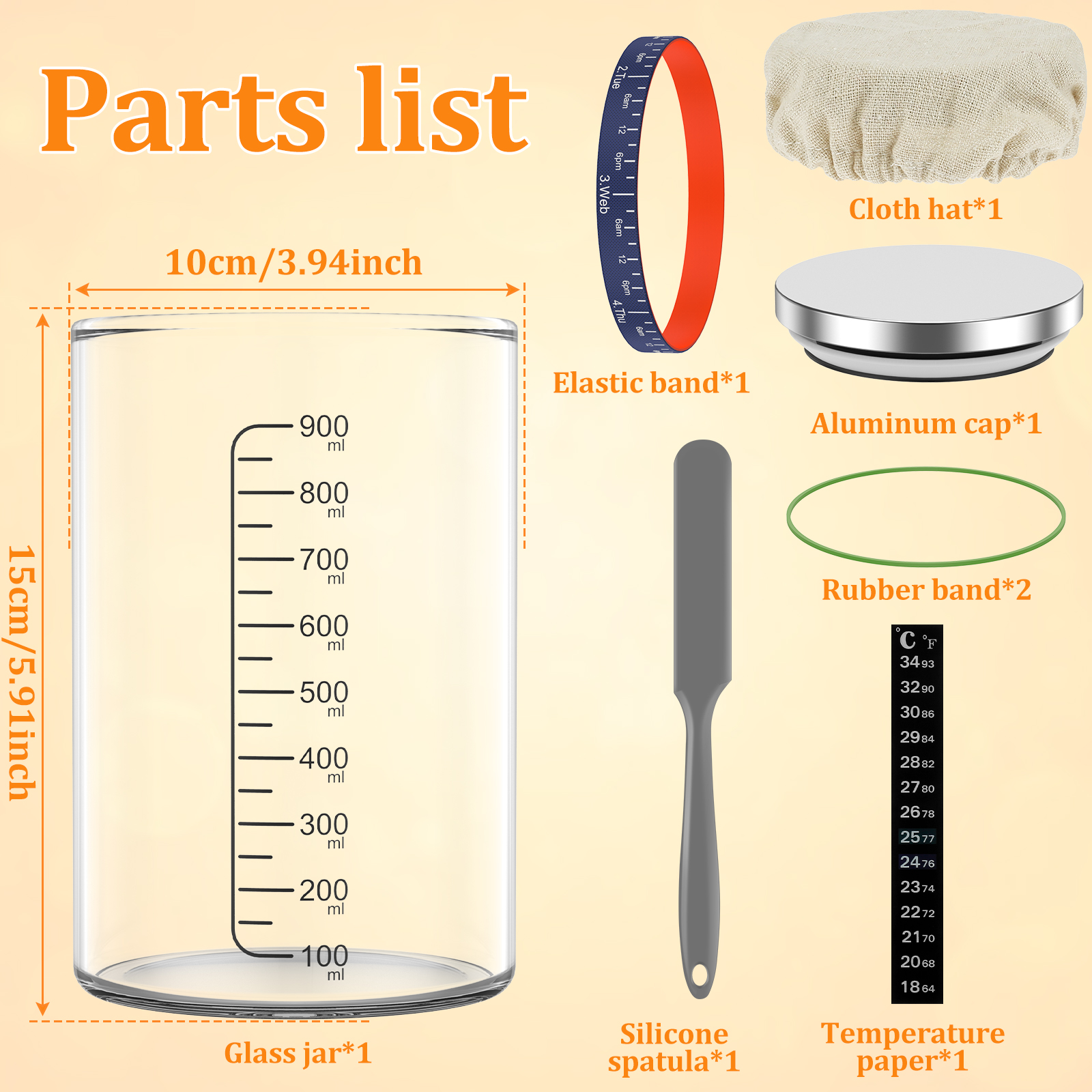 Sourdough Starter Jar Kit 900m - Food Storage Glass Box recensione e prezzo