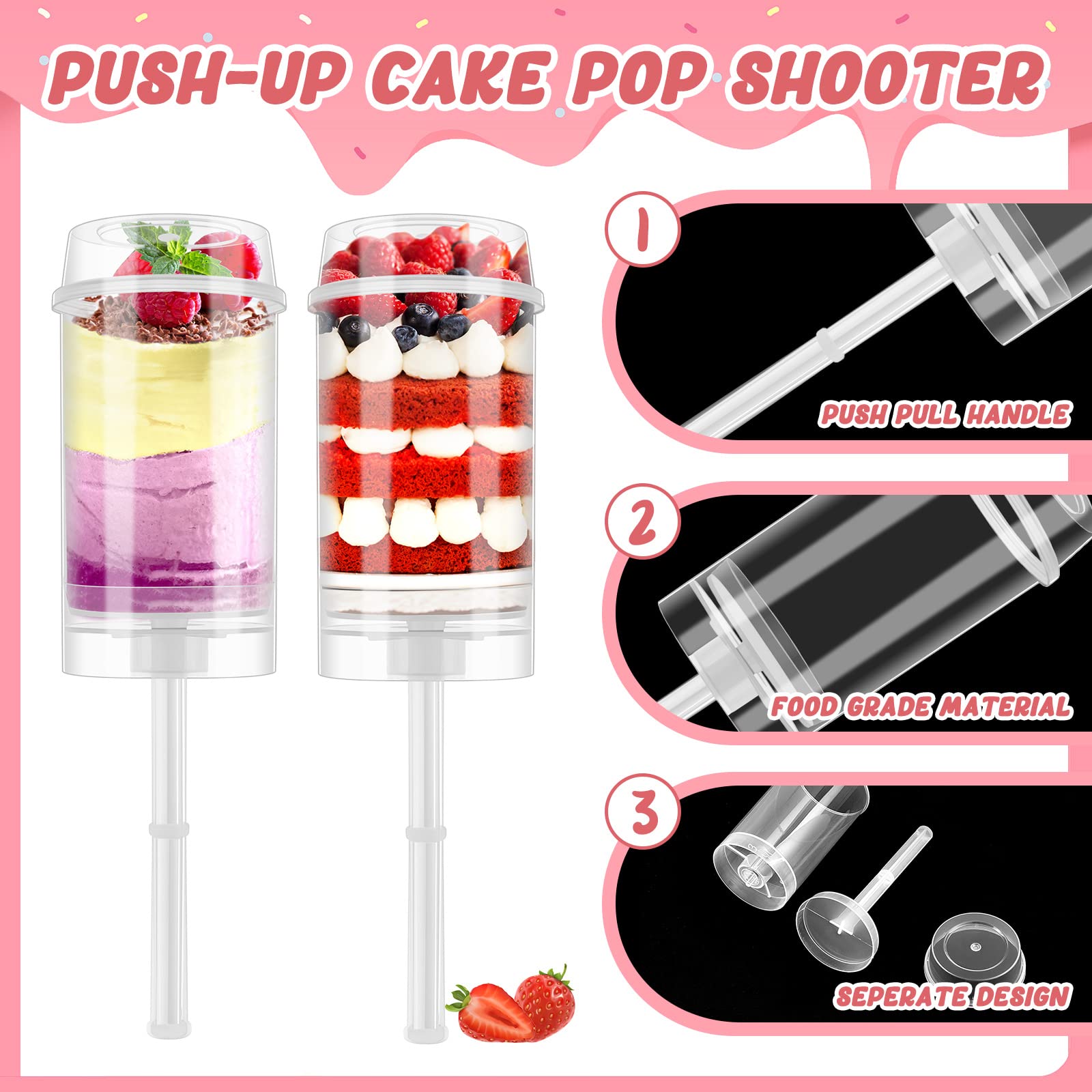 Cake Push Pop Containers with  - Portion Control Container recensione e prezzo