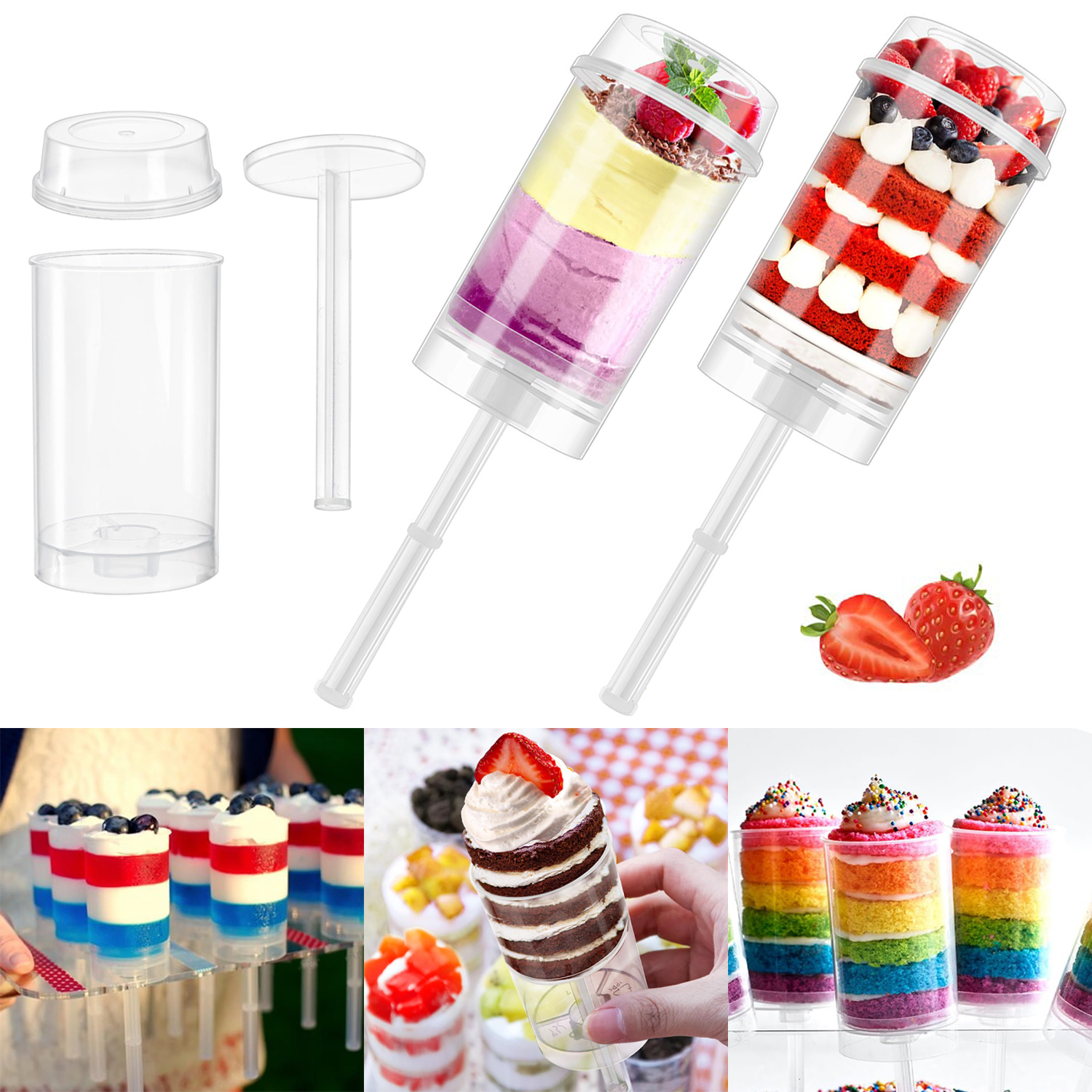 Cake Push Pop Containers with  - Portion Control Container recensione e prezzo