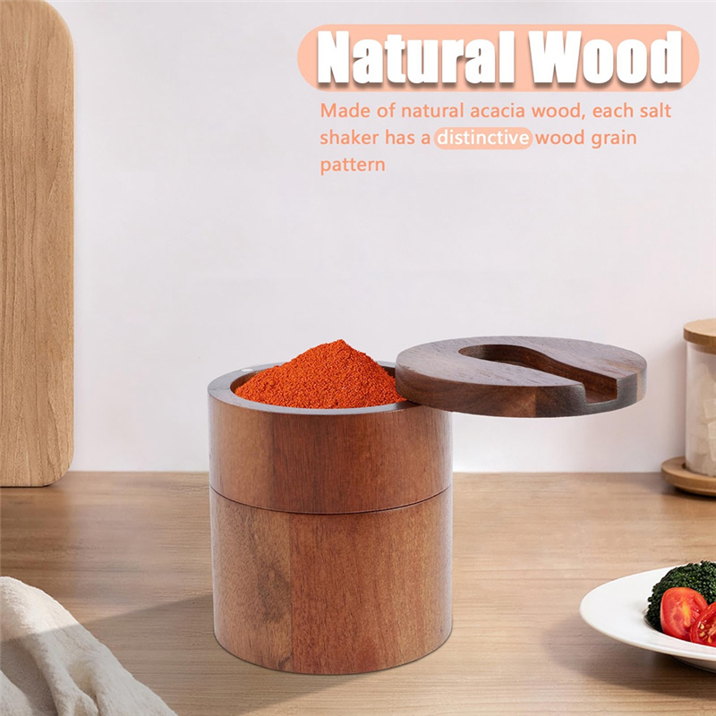 Wooden Salt Shaker, 2-Tier Spi - Herb Keeper Container recensione e prezzo