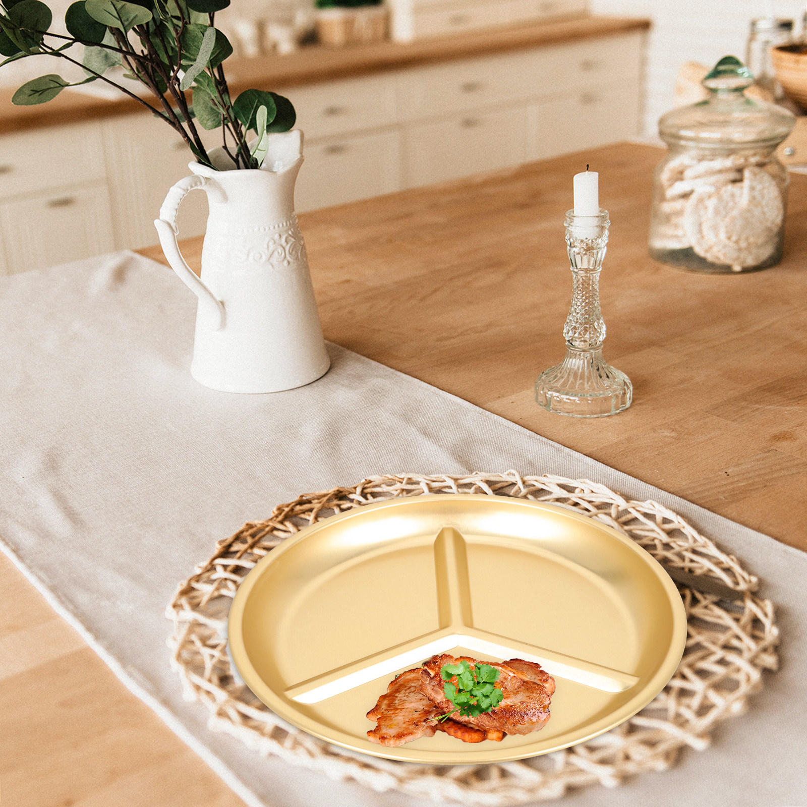 Yellow Aluminum Divided Plate  - Food Storage With Dividers recensione e prezzo