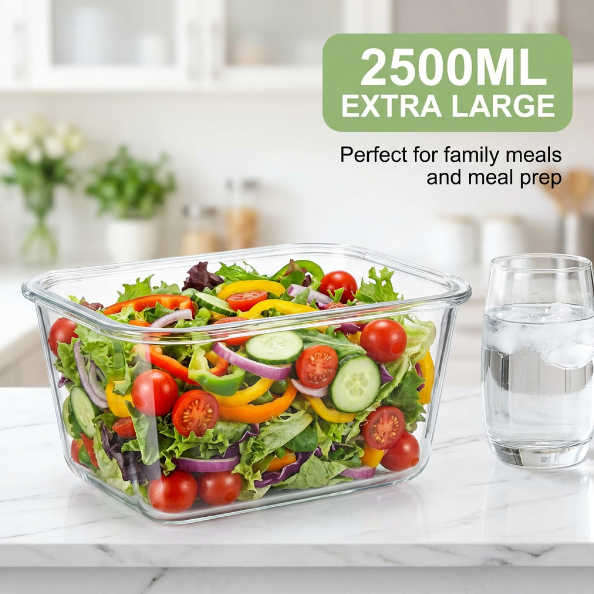 Large Capacity Borosilicate Gl - Food Storage Glass Box recensione e prezzo