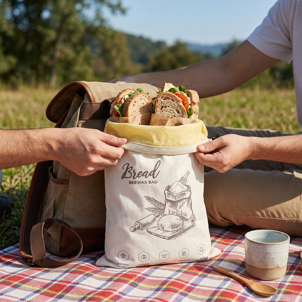 Reusable Beeswax Bread Bag wit - Food Storage Zipper recensione e prezzo
