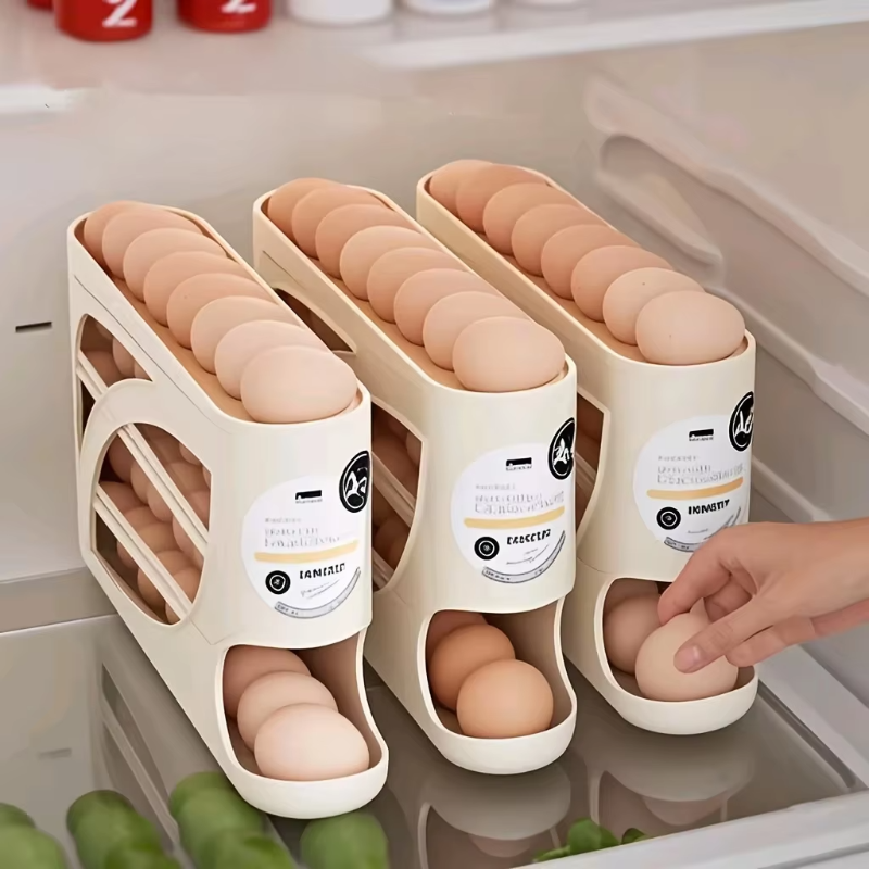 3 Tier Rolling Egg Storage Box - Food Storage With Dividers recensione e prezzo