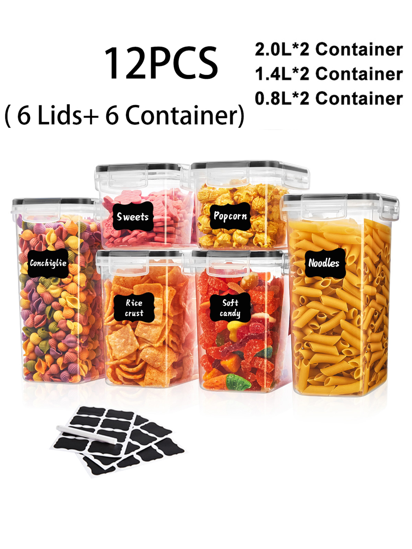 12pcs，Airtight food storage co - Food Storage Jar Labels recensione e prezzo