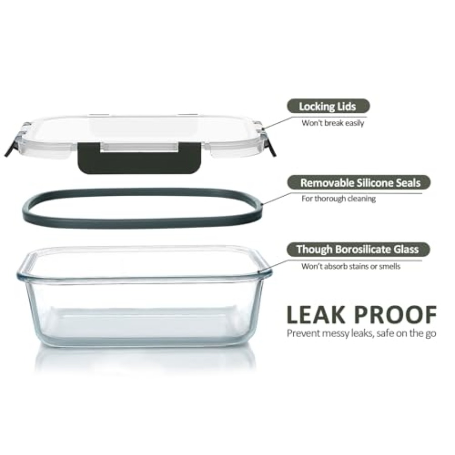 30 Pieces Glass Food Storage C - Food Storage Glass Set recensione e prezzo