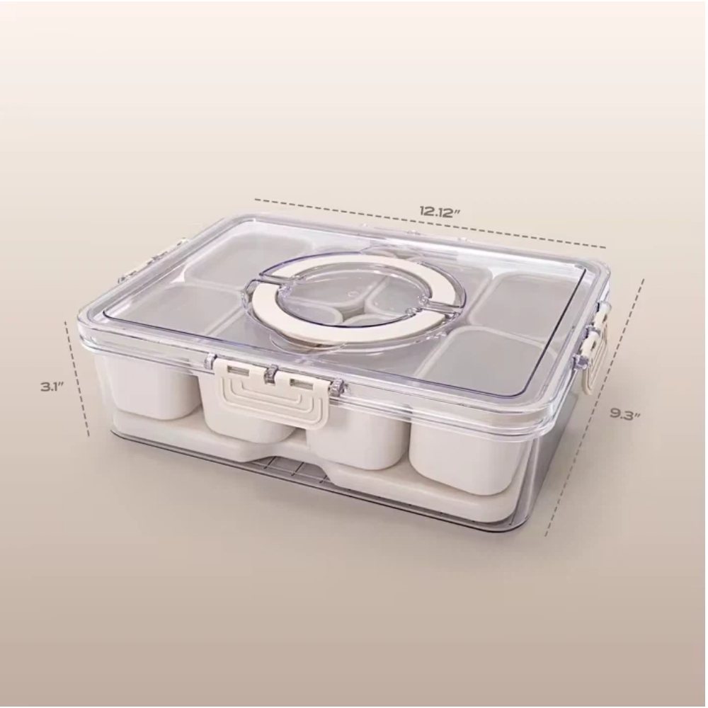 8-Compartment Snack Box Food S - Portion Control Container recensione e prezzo