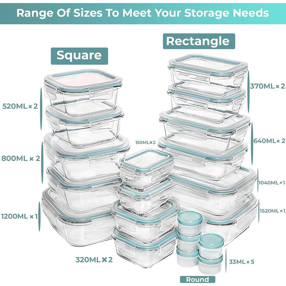 Pc Set Glass Food Storage Cont - Food Storage Glass Set recensione e prezzo