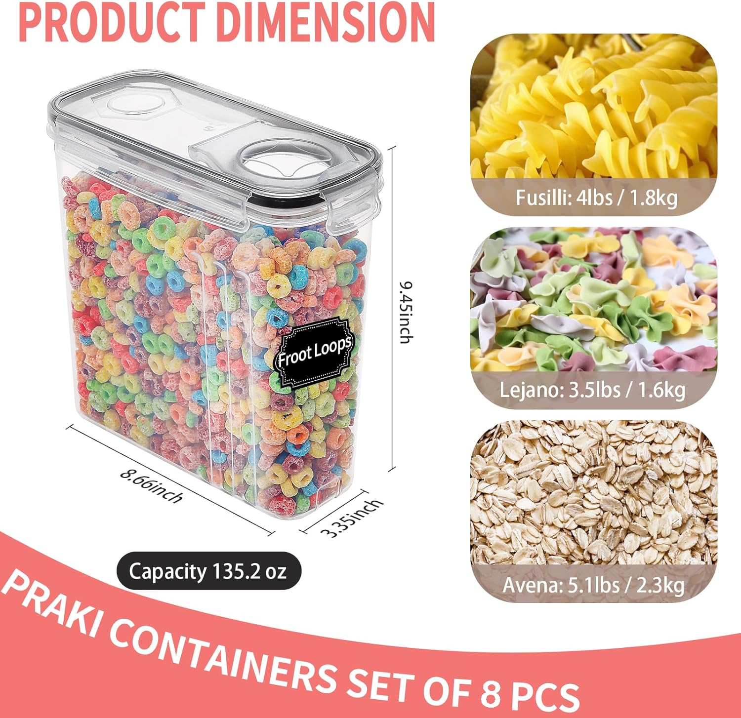 8-Piece Airtight Food Storage  - Food Storage Glass Set recensione e prezzo