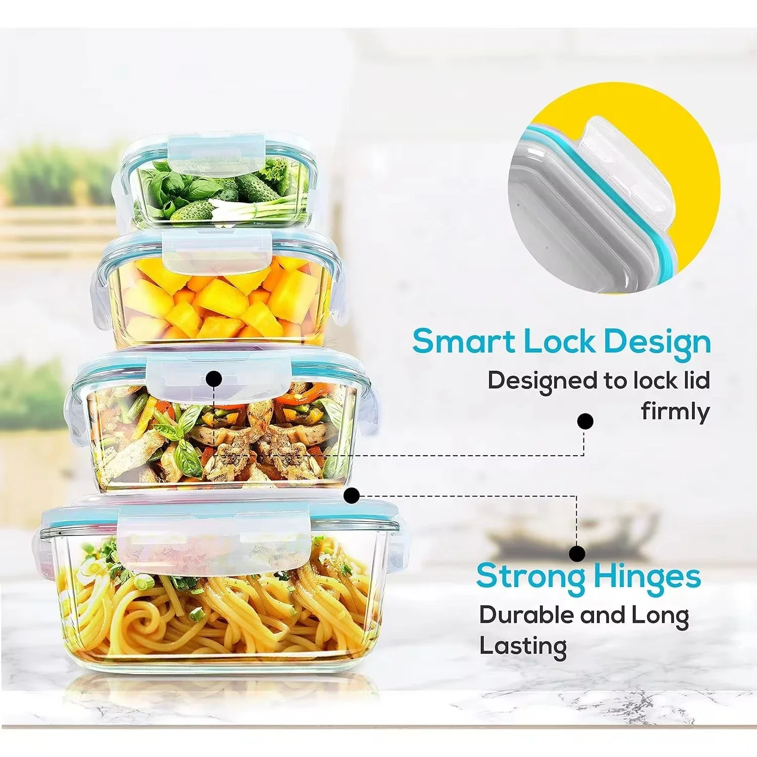 Glass Lunch Box Food Storage C - Food Storage Glass Box recensione e prezzo