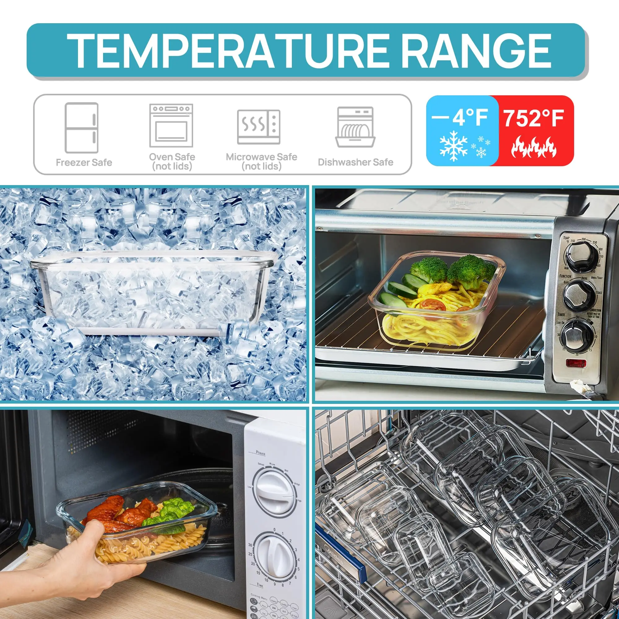 Glass Lunch Box Food Storage C - Food Storage Glass Box recensione e prezzo