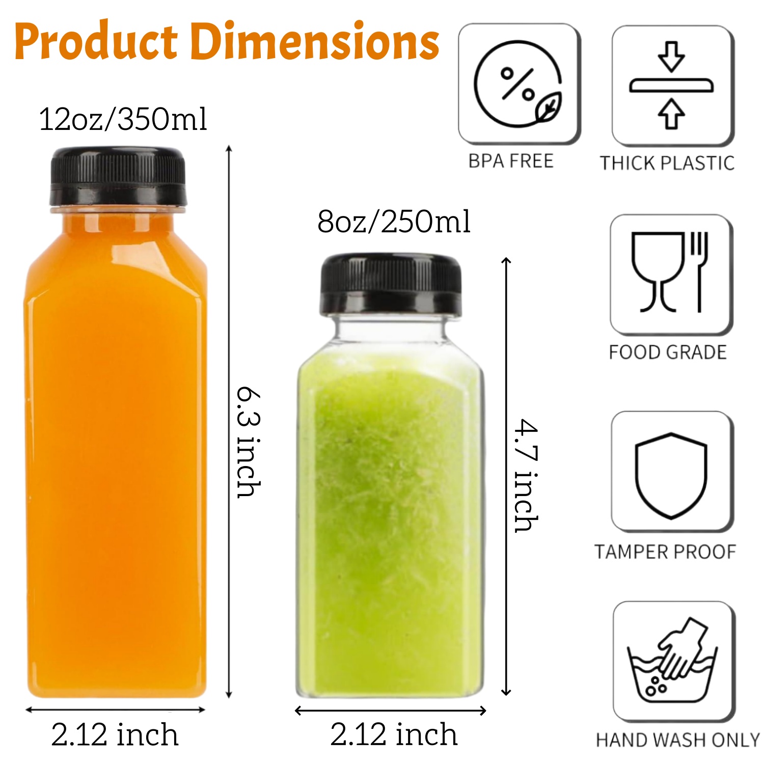 20-80pcs Plastic Juice Bottles - Food Storage Jar Labels recensione e prezzo