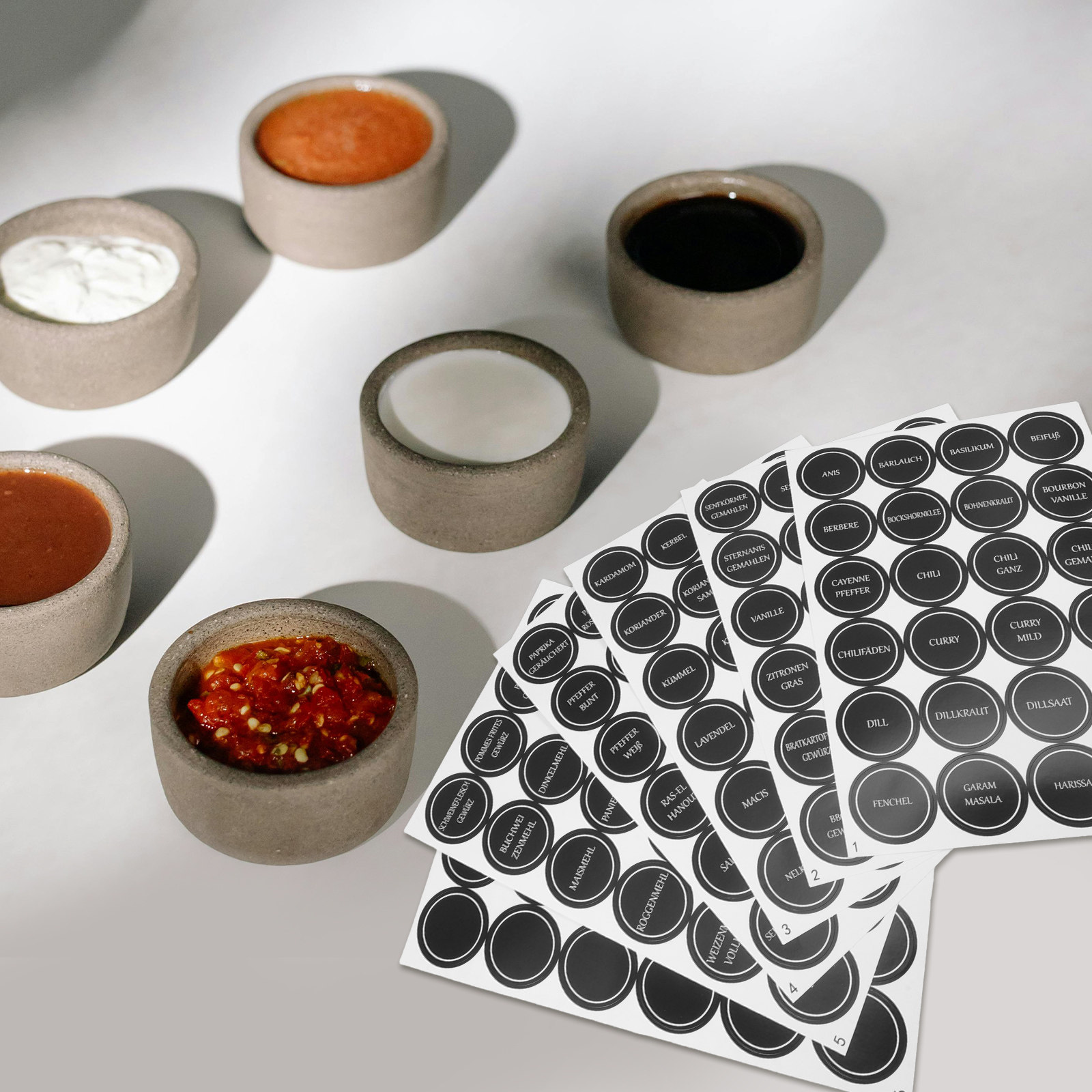 6 Sheets Round Spice Jar Label - Food Storage Jar Labels recensione e prezzo