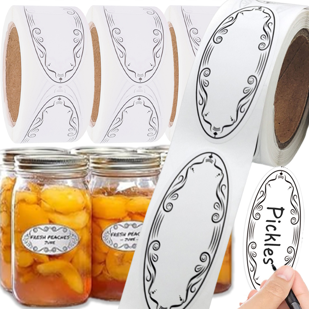 Oval Labels Blank Stickers Foo - Food Storage Jar Labels recensione e prezzo